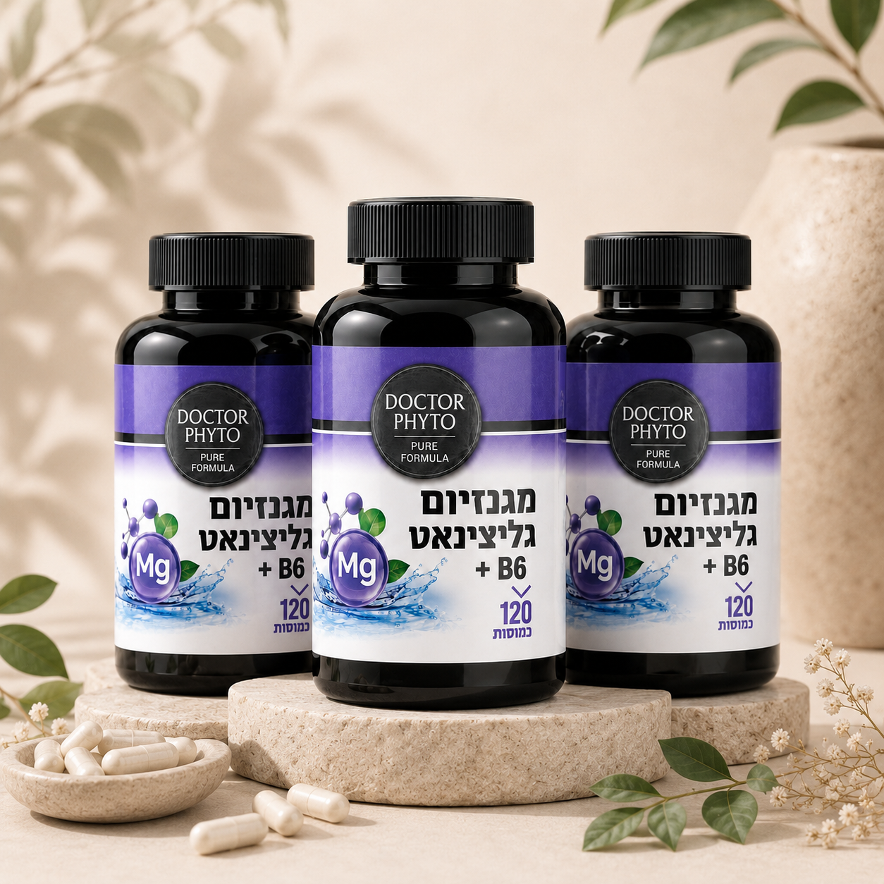 מגנזיום גליצינאט + B6 – פורמולה מתקדמת